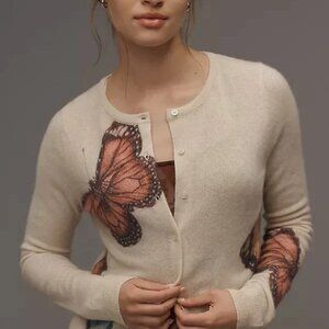 New The Juliet Cashmere Cardigan Sweater Butterfly